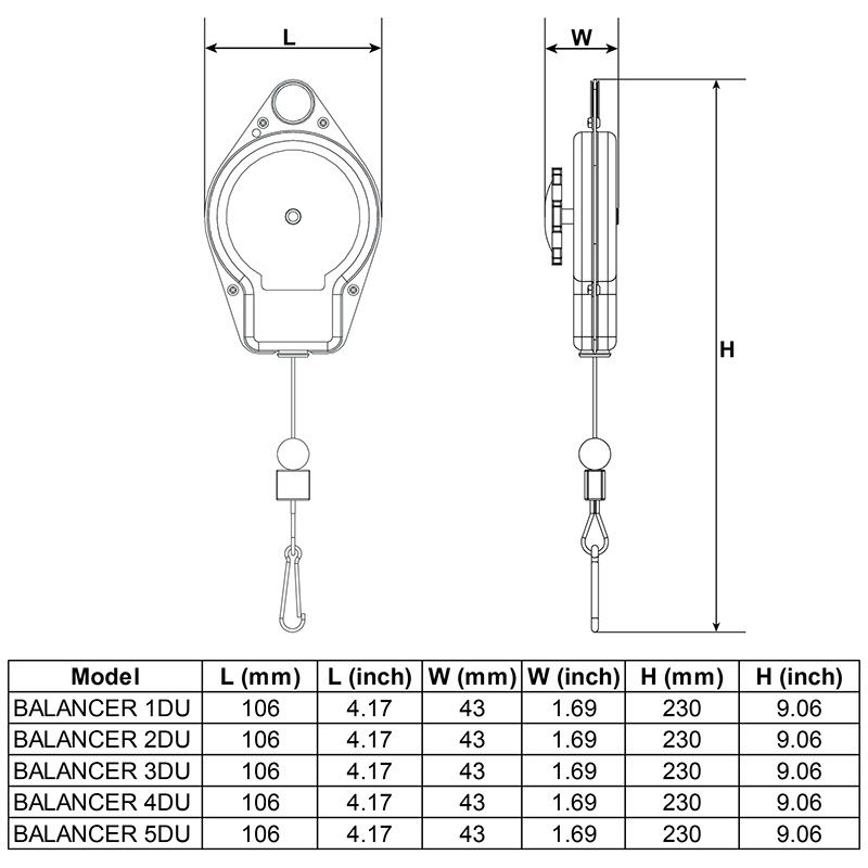 BALANCER 4DU 1-2KG  RETRACTOR product.image.text.alttext