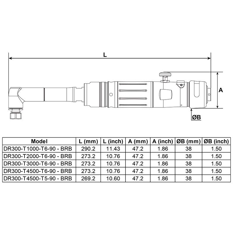 DR300-T4500-T5-90-BRB product photo