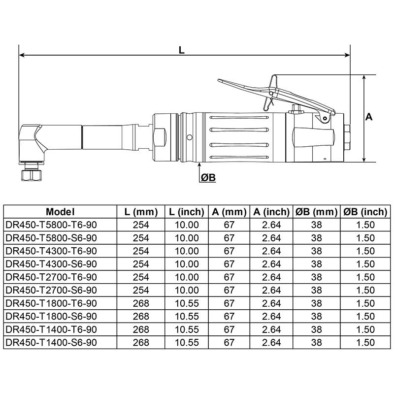 DR450-T1400-S6-90 product photo