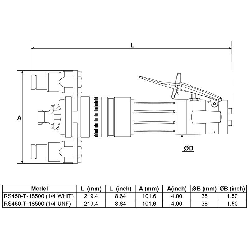 RS450-T-18500 (1/4''WHIT) product photo