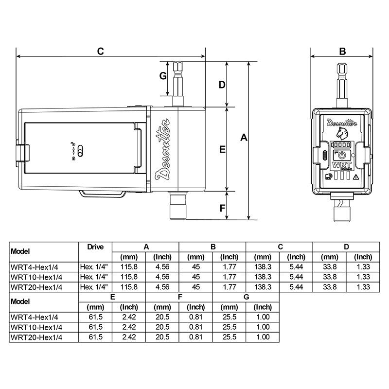 WRT4-Hex1/4 product photo