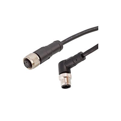 Cable, M8 - M8 90 deg, 4-pol, 0,6m product photo